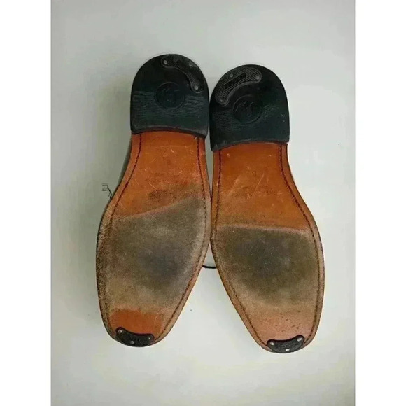 Samuel Windsor Black Leather Square  Toe Lace Up Oxfords Shoes Men's 8 - Picture 4 of 9